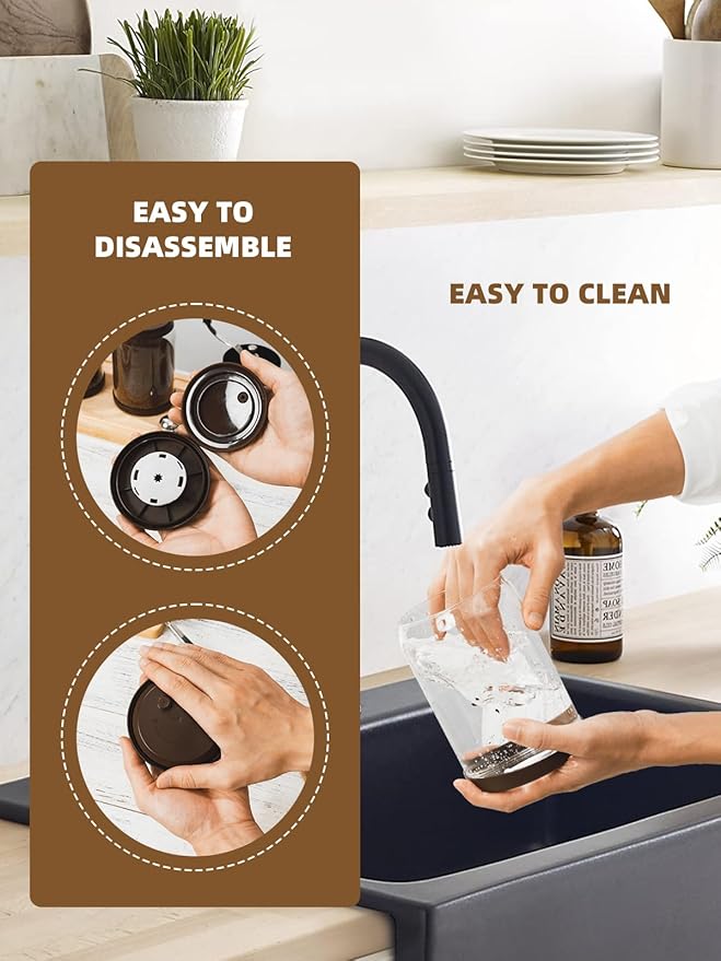 Coffee Canister, 2000ml Borosilicate Glass Airtight Coffee Containers for Ground Coffee with CO2-Release Valve - Large, 24 oz