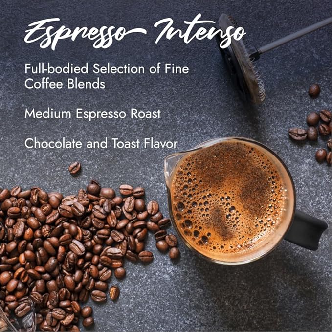 Caffè Borbone, Whole Bean Coffee Blend, Espresso Intenso, Medium Roast, Roasted and Freshly Packaged in Italy, 2.2 Pound Bag (Pack of 2)