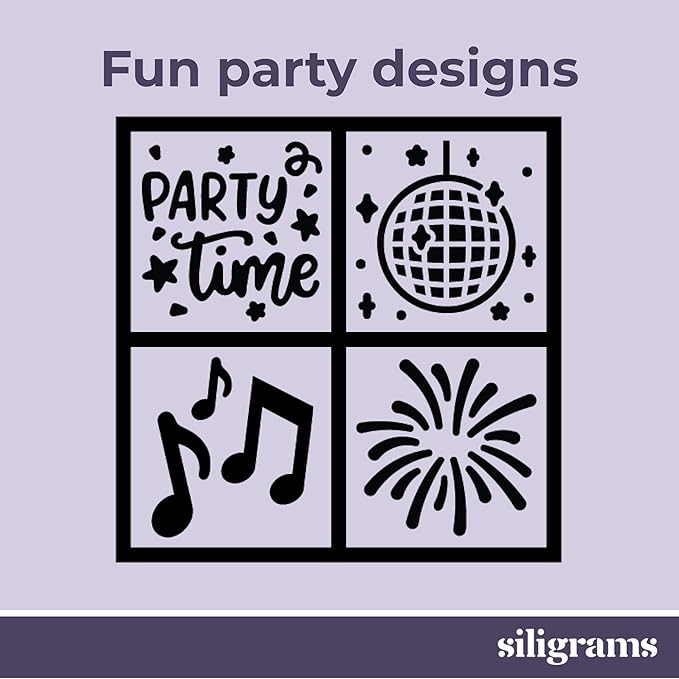 SILIGRAMS Birthday Ice Cube Mold – 2” Custom Whiskey & Cocktail Ice Tray – Personalized Silicone Ice Cube Mold – Fun Gift for Birthdays & Parties – Reusable Celebration Ice Mold