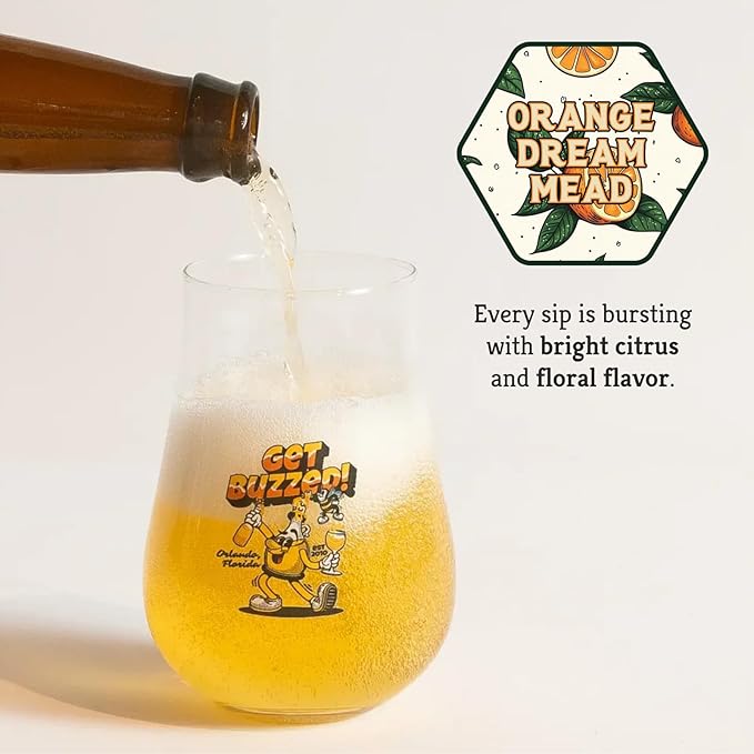 Craft A Brew - Mead Maker’s Choice - Orange Dream Mead Recipe Kit - Ingredients & Instructions for Mead Fermentation & Backsweetening – With Orange Blossom Honey - Makes 1 Gallon Sparkling Mead