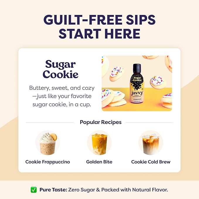 Coffee Concentrate - Limited Release Flavors - Cold Brew Coffee, Perfect for Hot or Iced Instant Coffees, Hot Drinks, Cold Brew Concentrate, 35 Servings - Sugar Cookie