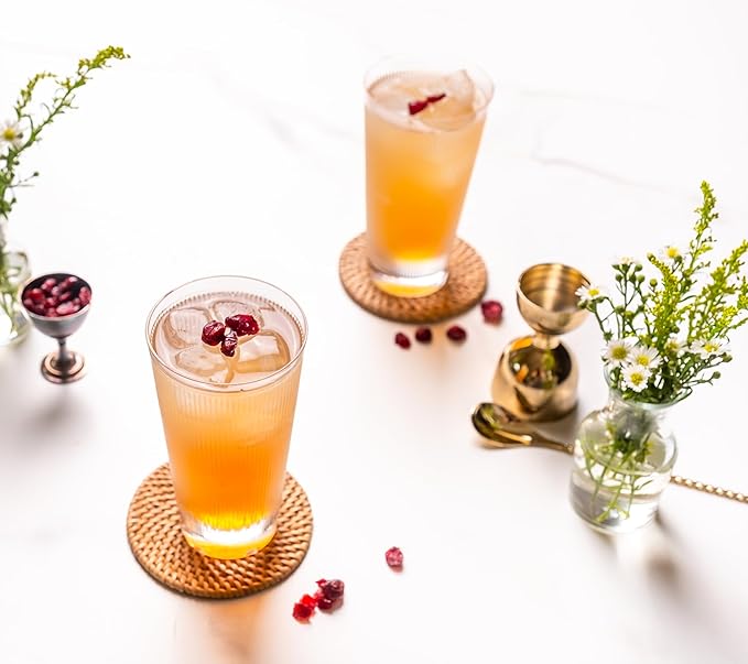 Shaker & Spoon Grenadine Cocktail Syrup, 16oz Cranberry, Juniper & Cardamom Flavored Syrups for Drinks, Vegan Craft Cocktail Mixers for Mocktails, Non Alcoholic Drinks