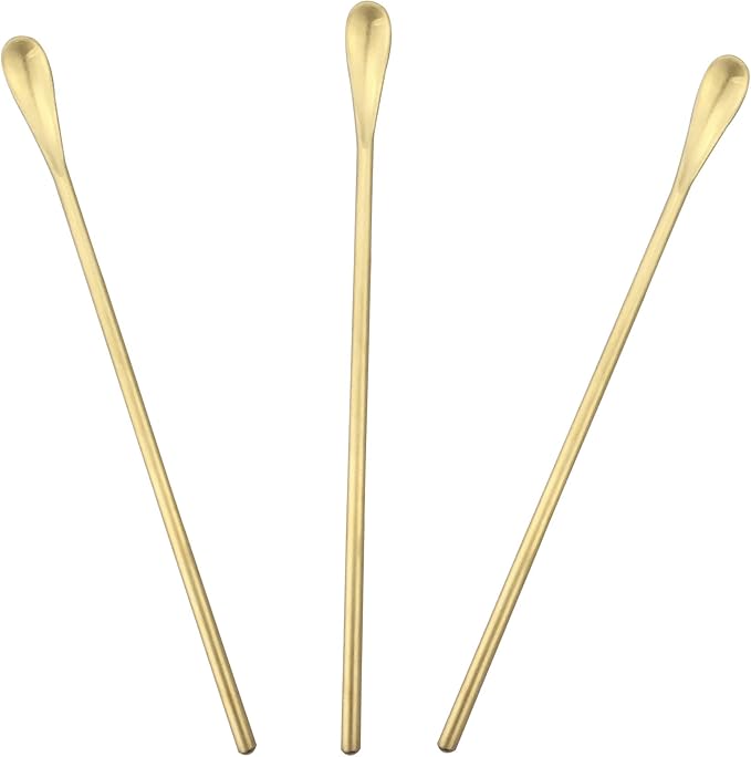 JASHII Matte Long Handle Spoon Cocktail Mixing Stirring Spoons Iced Tea Coffee Spoons with 8.6 inch Long Handle Brushed SUS304 Stainless Steel, 6-Piece