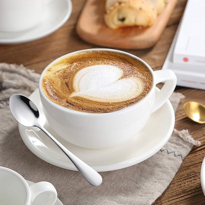 Demitasse Espresso Spoons Set of 12, Stainless Steel Mini Coffee Spoons for Dessert, Tea, Appetizer, Dishwasher-Safe Tiny Stirring Small Teaspoons