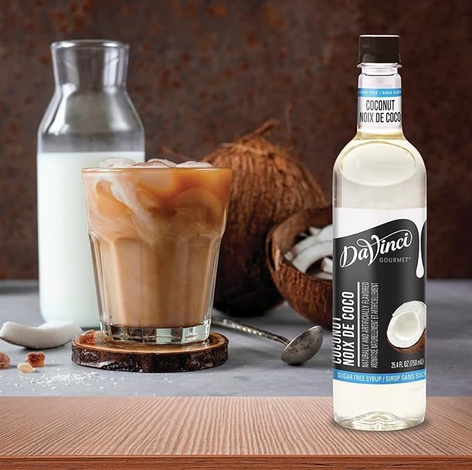 DaVinci Gourmet Sugar-Free Coconut Syrup, 25.4 Fluid Ounces (Pack of 4)