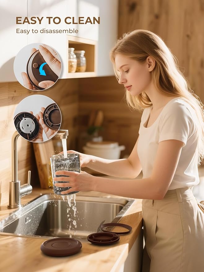 Ground Coffee Glass Container Airtight 900ml – Pop Top Ground Coffee Canister with CO₂ Valve, 11 oz Coffee Bean Container, UV Resistant