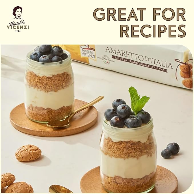 Matilde Vicenzi Amaretti Cookies - Gourmet Italian Crispy Almond Cookies - Bite-Sized Traditional Coffee & Tea Biscuits Made in Italy - 6.17 oz (175g), 2 Pk