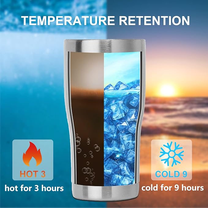 DOMICARE 20oz Tumbler with Lid Stainless Steel Tumblers Bulk, Double Wall Vacuum Insulated Coffee Travel Mug, 1 Count (Pack of 1) Stainless Steel