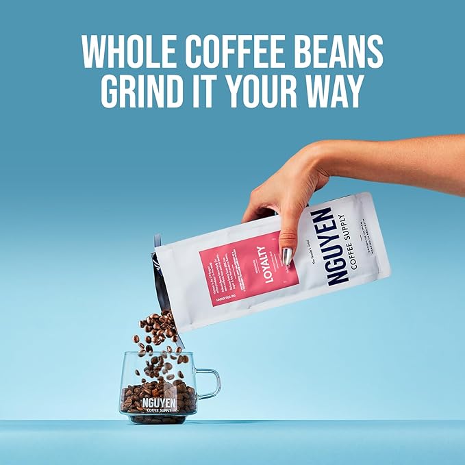 Nguyen Coffee Supply - Loyalty Signature Robusta & Arabica Blend: Medium Roast Premium Whole Coffee Beans, Vietnamese Single Origin, Low Acid, High Caffeine, Roasted in Brooklyn [5 Ib Bag]