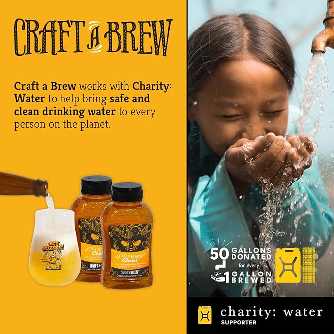 Craft A Brew - Mead Maker’s Choice - Orange Dream Mead Recipe Kit - Ingredients & Instructions for Mead Fermentation & Backsweetening – With Orange Blossom Honey - Makes 1 Gallon Sparkling Mead