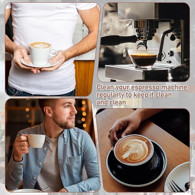 4 Pcs Espresso Backflush Cleaning Disc Compatible with Breville Espresso Machines, 54mm Black Practical Silicone Blind Filter Disk Compatible with Breville Cleaning