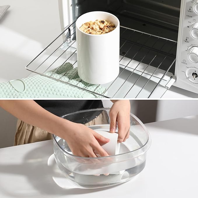 Sweejar Ceramic Food Storage Jar, Salt Container with Airtight Plastic Lid & Date Tracker, 28 Oz Kitchen Canisters for Flour, Rice, Sugar, Coffee, Spices, Pantry Organization (White)