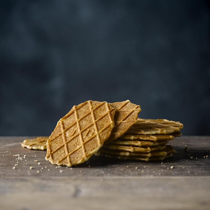 Jules Destrooper Butter Crisps - Caramelized Waffle Cookies, Certified Kosher Dairy, Non-GMO, Authentic Biscuits Made in Belgium - 3.5 Oz, Pack of 4