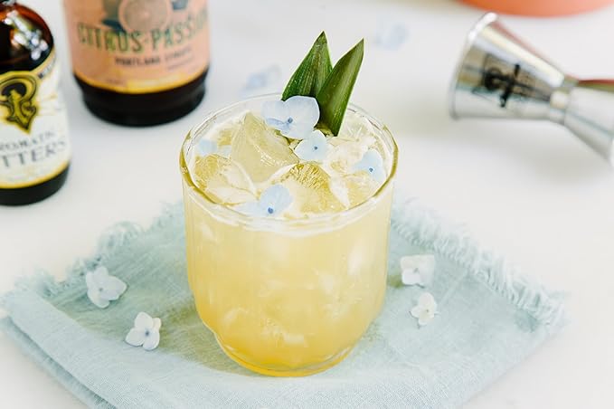 Portland Syrups Passion Fruit Citrus Syrup - Craft Tropical Sensations for Cocktails, Mocktails, Soda, and More - 12 oz with 10-15 Servings - Natural Organic Sugar, Lower Sugar Mixer