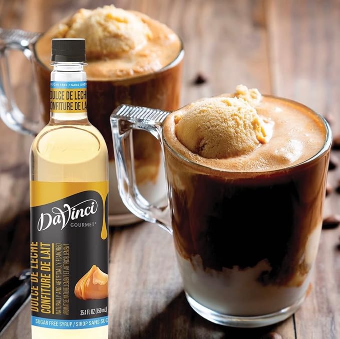 DaVinci Gourmet Sugar Free Dulce de Leche Syrup, 25.4 Fl Oz (Pack of 3)