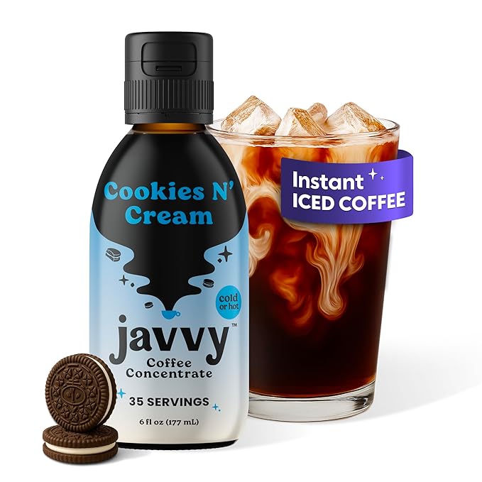 Coffee Concentrate - Limited Release Flavors - Cold Brew Coffee, Perfect for Hot or Iced Instant Coffees, Hot Drinks, Cold Brew Concentrate, 35 Servings - Cookies N’ Cream