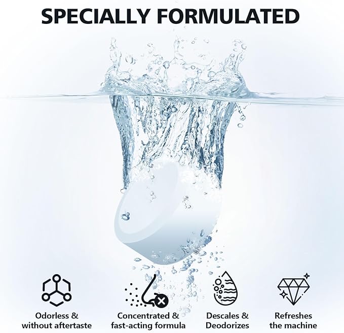 Coffee Machine Cleaner Descaler Tablets 34 Pack, Coffee Maker Cleaner for Keurig, Ninja, Breville, Delonghi, Nespresso, Miele,Espresso Machine Cleaning Tabs,Descaling Solution for Coffee Pot Maker