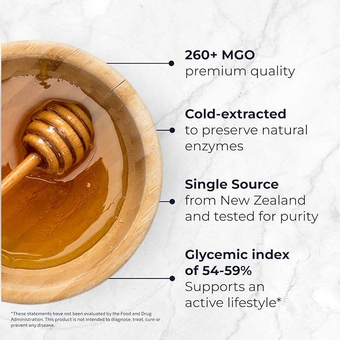 Blueprint by Bryan Johnson Manuka Honey - MGO 260+ - New Zealand Sourced - (8 oz)