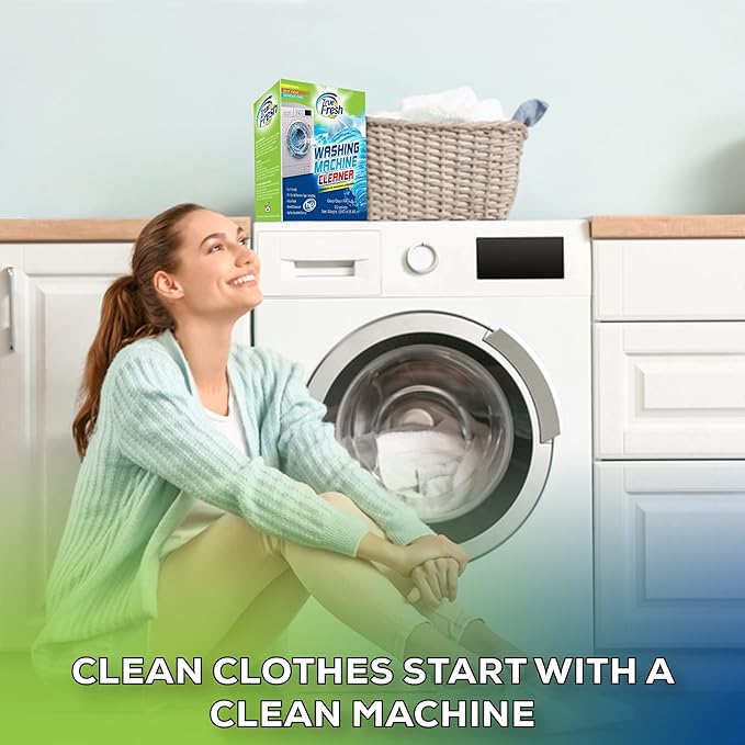 True Fresh Washing Machine Cleaner Tablets, 15 Solid Deep Cleaning Tablet, Finally Clean All Washers Machines Including HE Front Loader Top Load