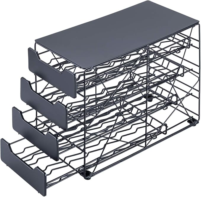 Rice rat k cup Holders for Counter Small for Keurig k-cup Holder for mr Coffee for Tea (84 pods-4 tiers)