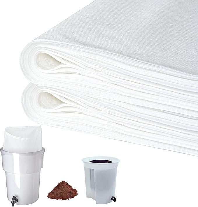 50 Pcs Commercial Cold Brew Coffee Filters,20" x 20" Commercial Cold Brew Bags For Commercial Model Cold Brew Coffee Makers and 5-Gallon Commercial Systems,with Drawstring,Brew Up To 5 LBS Coffee