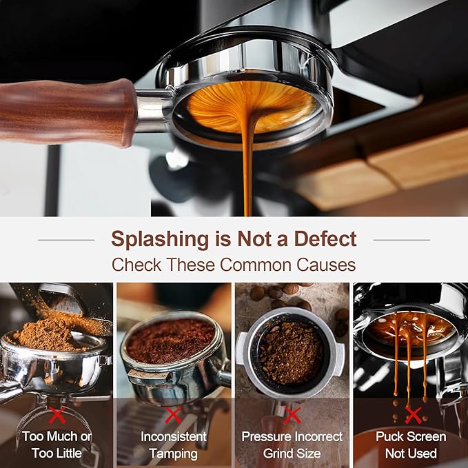 54mm Bottomless Portafilter with Puck Screen, 3 Ears Stainless Steel Head, Compatible with Breville Barista Pro, Barista Express Impress, Bambino Plus, Infuser, Barista Touch, Duo-Temp Pro, Bambino