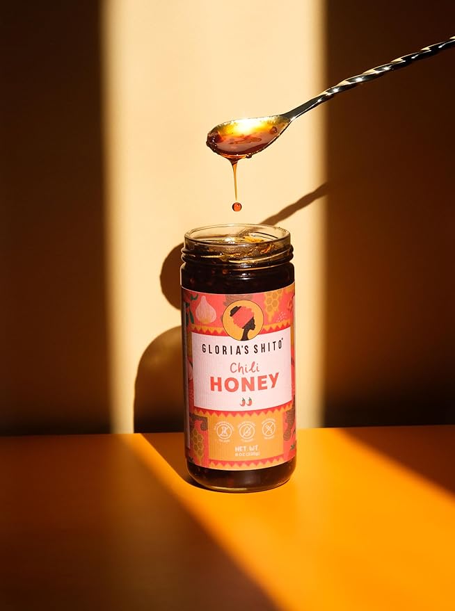 Gloria's Shito Chili Honey All Natural Sweet and Spicy Umami Honey. Perfectly Delicious on All Your Favorite Meals. 8 oz. (Pack of 1)