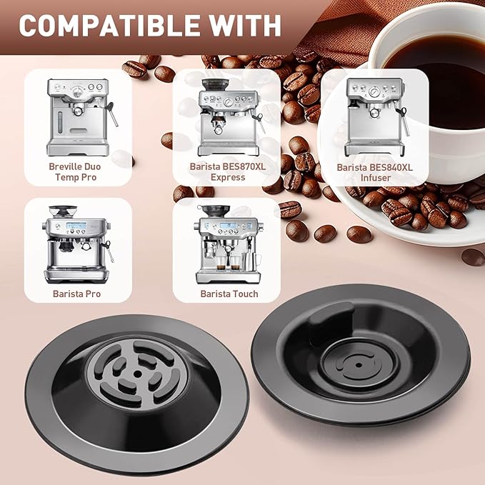 2PCS Espresso Cleaning Disc, 54mm Breville Backflush Disc, Durable Silicone Disc Breville Accessories Suitable for BES810BSS, BES840XL, BES878BSS, BES880, BES870XL