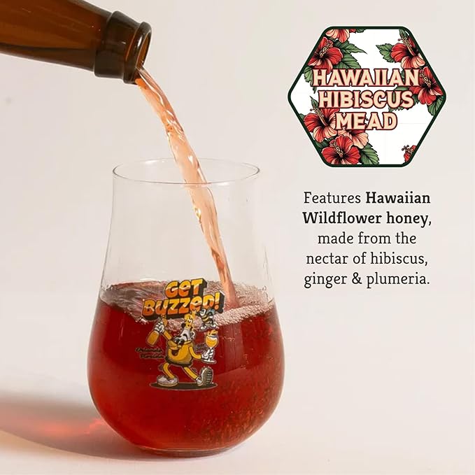 Craft A Brew - Mead Maker’s Choice - Hawaiian Hibiscus Mead Recipe Kit - Ingredients & Instructions for Mead Fermentation & Backsweetening – With Hawaiian Wildflower Honey - Makes 1 Gallon Still Mead