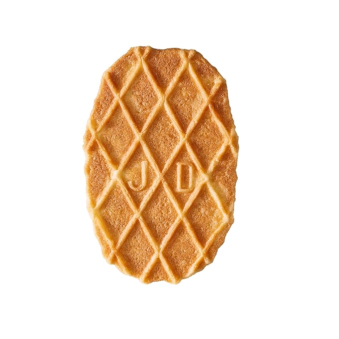 Jules Destrooper Butter Crisps - Caramelized Waffle Cookies, Certified Kosher Dairy, Non-GMO, Authentic Biscuits Made in Belgium - 1 Sleeve with 12 Pouches