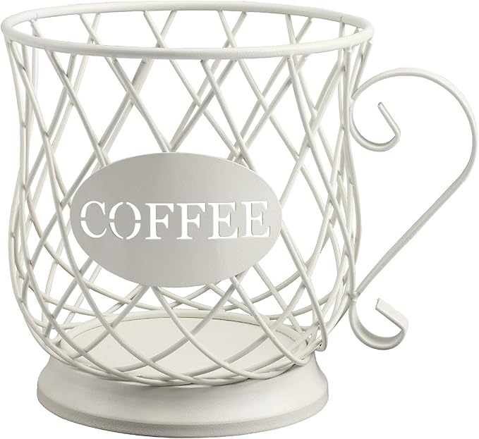 TreeLen White Medium Coffee Pod Capsule Storage Holder for 35 K Cups Capacity K Cup Holder K Cup Organizer