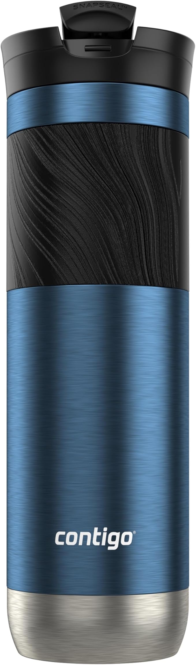 Contigo Byron 2.0 Stainless Steel Travel mug with Snapseal Lid and Grip, 24oz, Blueberry, BPA Free and Leak Proof