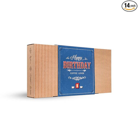 Gourmet Birthday Coffee Gift Set for Men & Women - 14 World's Finest Single Origin Specialty & Organic Coffees in Innovative Brewers | Sampler Box for Coffee Lover to Brew & Enjoy Anytime, Anywhere
