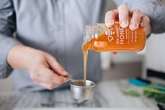 Bee Harmony Orange Blossom Raw Honey, 12 OZ (Pack of 2), from California