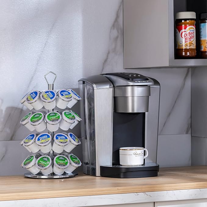 Rice rat K cup Holder Storage Coffee Capsules Pod Holder Carousel 4 Tier Compatible with 36 K-Cup Pods