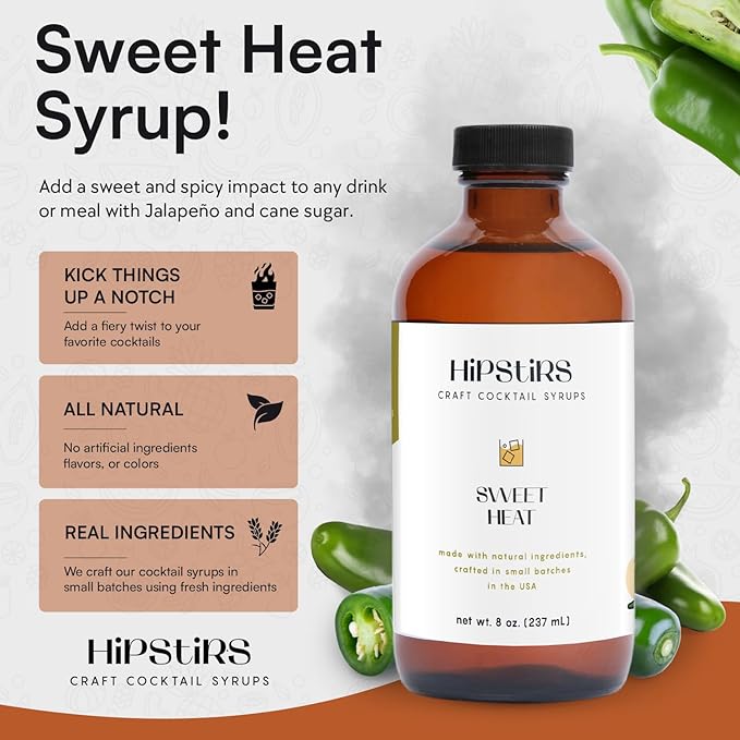 HipStirs Summer Cocktail Syrup Trio | Sweet Heat, Lavender Haze, Blackberry Mint | Craft Drink Mixers for Cocktails & Mocktails | Small Batch, Natural Ingredients (3 Pack, 8oz Bottles)