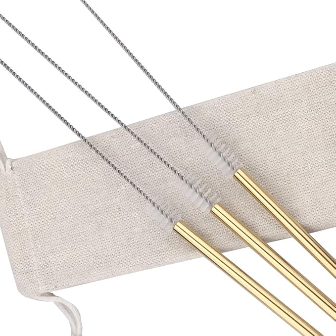 JASHII Matte Long Handle Spoon Cocktail Mixing Stirring Spoons Iced Tea Coffee Spoons with 8.6 inch Long Handle Brushed SUS304 Stainless Steel, 6-Piece