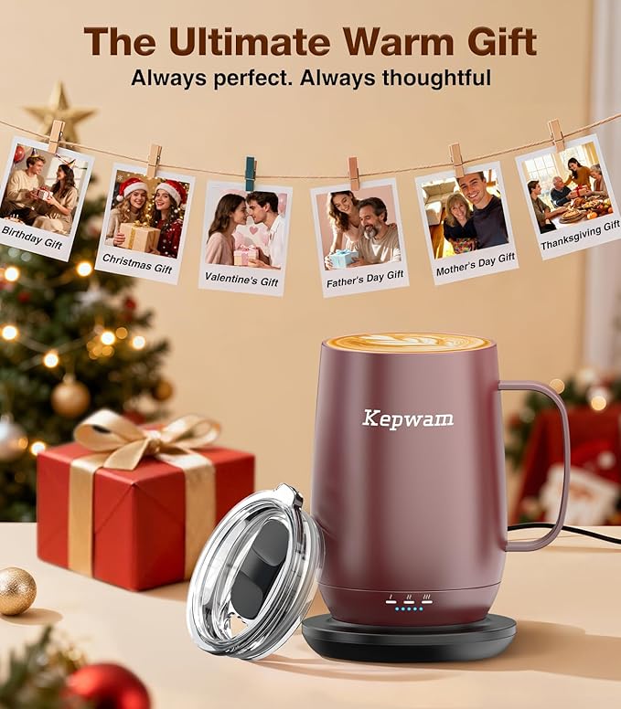 Heated Coffee Mug T2-Plus, 20oz Leading Large Capacity Self Heating Mug, Up to 8 Hrs Battery & Hot Up to 149℉, Smart Coffee Mug for Women, Men