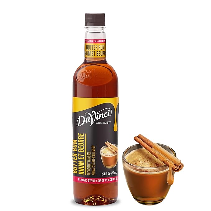 DaVinci Gourmet Classic Butter Rum Syrup, 25.4 Fluid Ounces (Pack of 1)