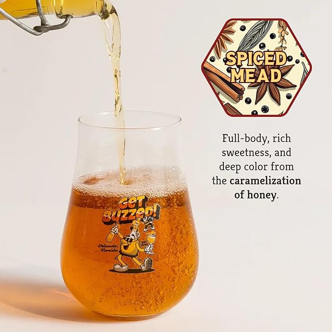 Craft A Brew - Mead Maker’s Choice - Spiced Mead Recipe Kit - Ingredients & Instructions for Mead Fermentation & Backsweetening – With Orange Blossom Honey - Makes 1 Gallon Still Mead