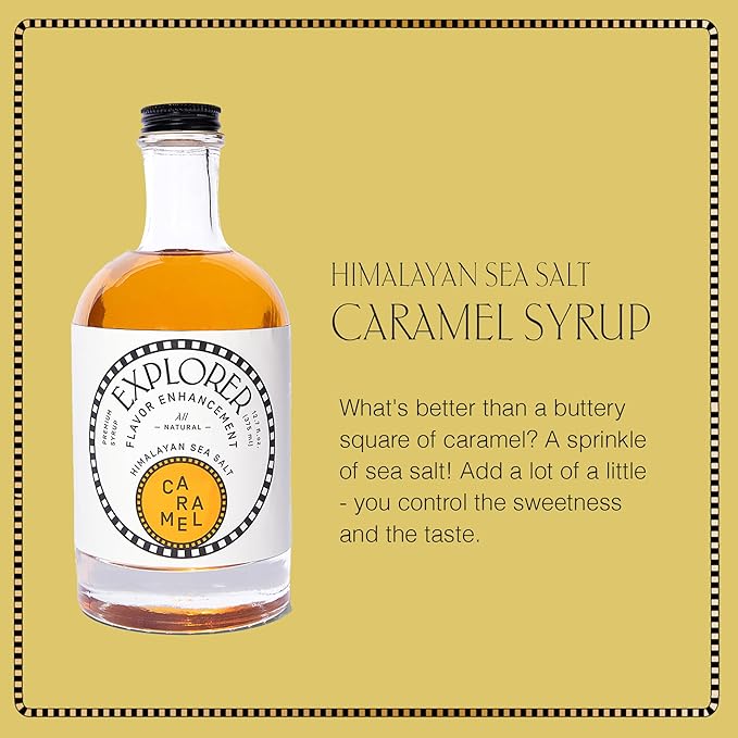 Explorer Cold Brew Decaf Coffee Concentrate & Caramel Syrup Bundle, Gluten Free Instant Liquid Mix, Drink Iced or Hot