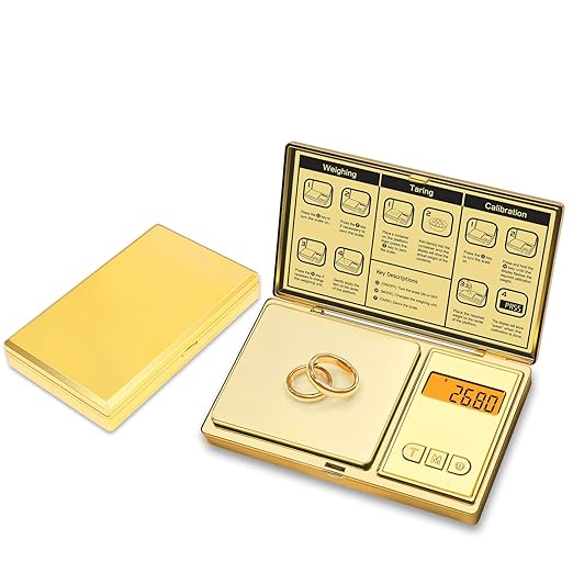 Digital Pocket Scale 300g/0.01g Accuracy，Small Jewelry Coin Powder Scales Digital Weight Grams and oz, Digital Gold Gram Scale with LCD