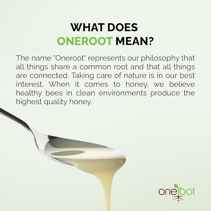 Oneroot 100% Canadian Wildflower Honey - 1kg / 2.2lbs, Unheated & Creamed - Nutrient-Rich, Natural Sweetener with Enzymes - Thick & Pure Raw Unfiltered Honey