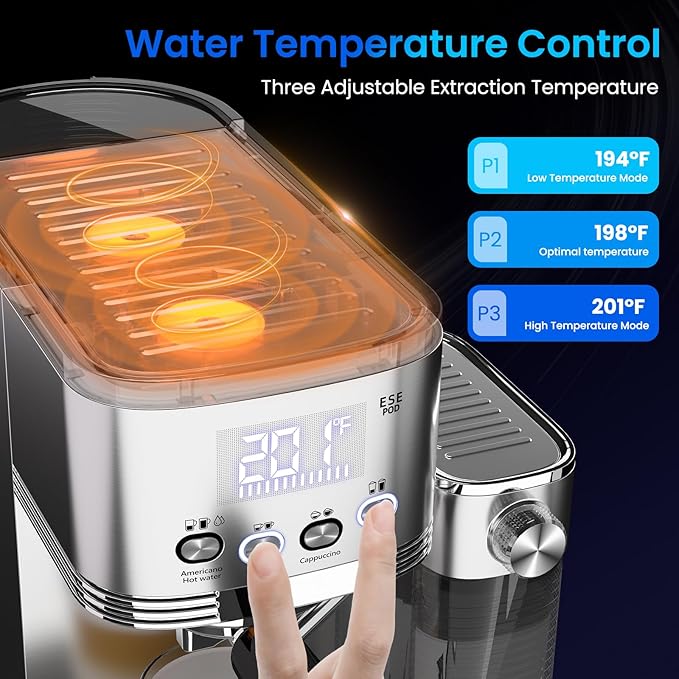 Espresso Machine 20 Bar Cappuccino Latte Machine with Automatic Milk Frother