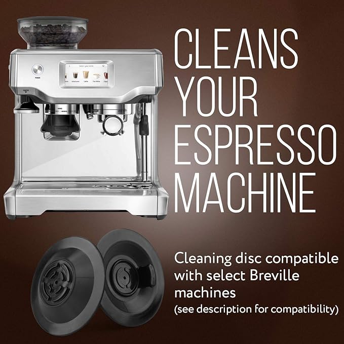IMPRESA Backflush Cleaning Disc Pack of 2, 54mm Compatible with Breville Duo-Temp Pro & Barista Series - Espresso Machine Accessories Kit - Use with Cleaning Tablets & Espresso Machine Cleaner