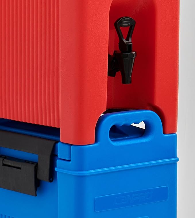 Commercial Beverage Dispenser 5-Gallon Insulated Hot and Cold Beverage Dispenser/Server, NSF, Blue (29A-154)