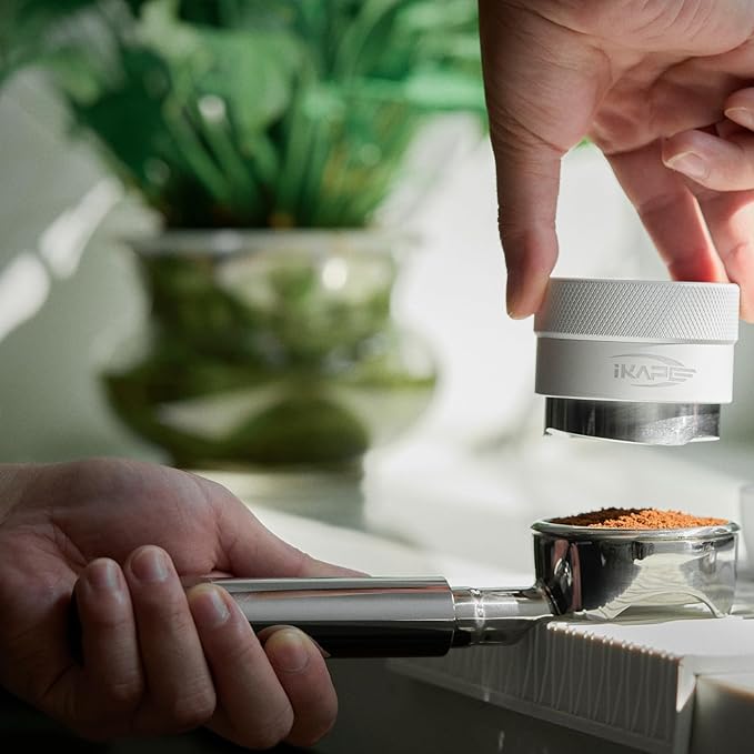 IKAPE 58mm Bottomless Naked Portafilter Silver, Suitable for E61, Flair 58, ECM, Rocket, Sanremo, Synesso, Slayer, VBM Coffee Machines (Included 20g Capacity Filter Basket)