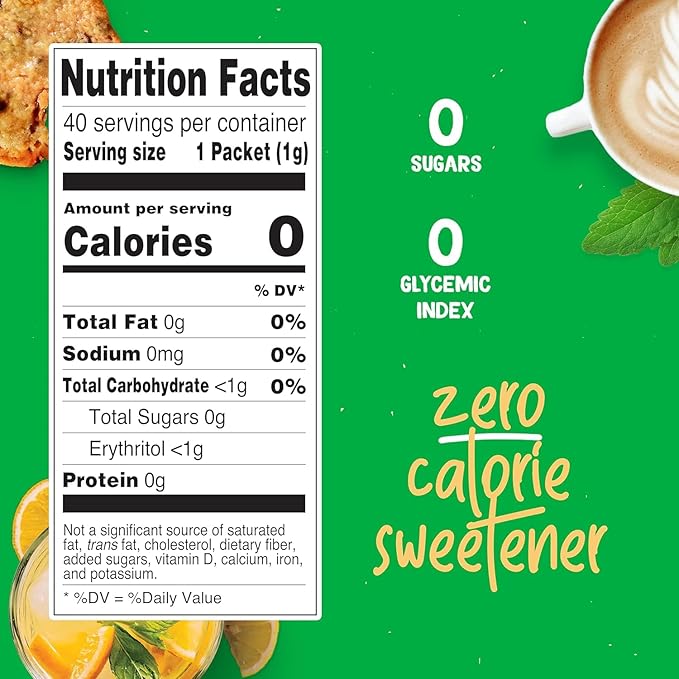 Pyure Organic Stevia Packets | Zero Calorie Sweetener for Coffee, and Baking | Granulated Stevia Sugar Substitute | Plant-Based, Keto, Diabetic & Paleo Friendly | USDA Organic, Non-GMO | 40 Packets