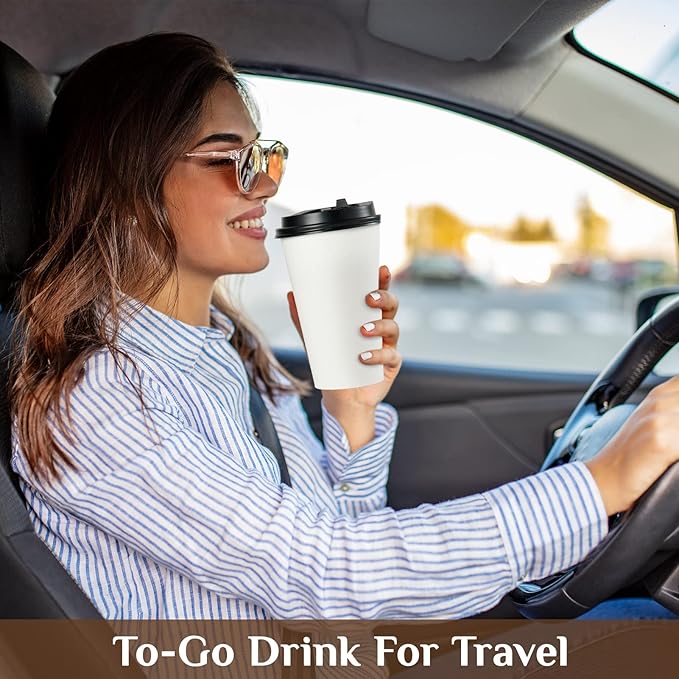 Vplus 500 Pack 16 OZ Paper Coffee Cups, Disposable 16 OZ Coffee Cups With Lids, Cold/Hot Drinking, For Home, Traveling, Stores, Office, And Events