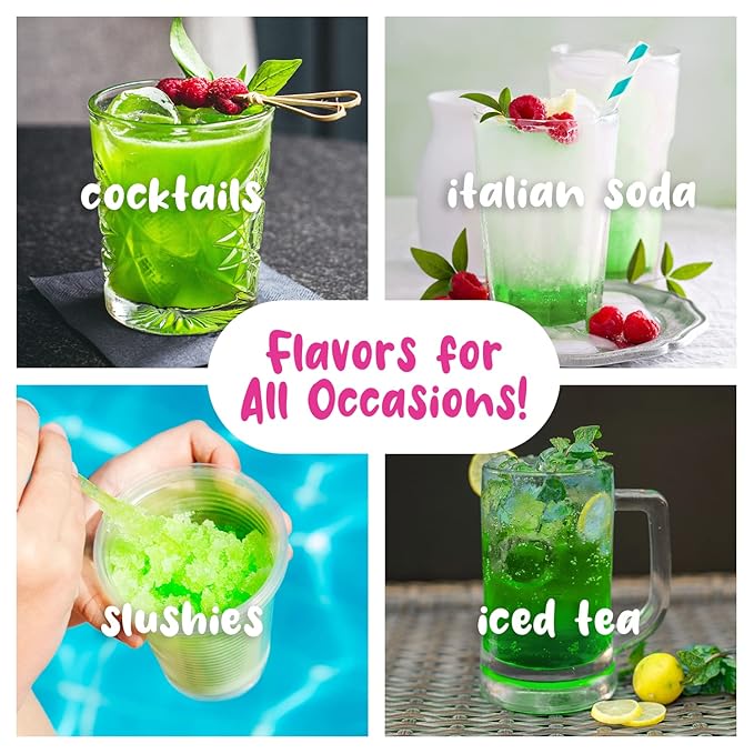 Hawaiian Shaved Ice Lemon-Lime Syrup - Nut Soy Dairy Free - Flavor Fluffy & Crunchy Snow Cone Ice - Shelf Stable - Makes 64 Servings - 1 Gallon